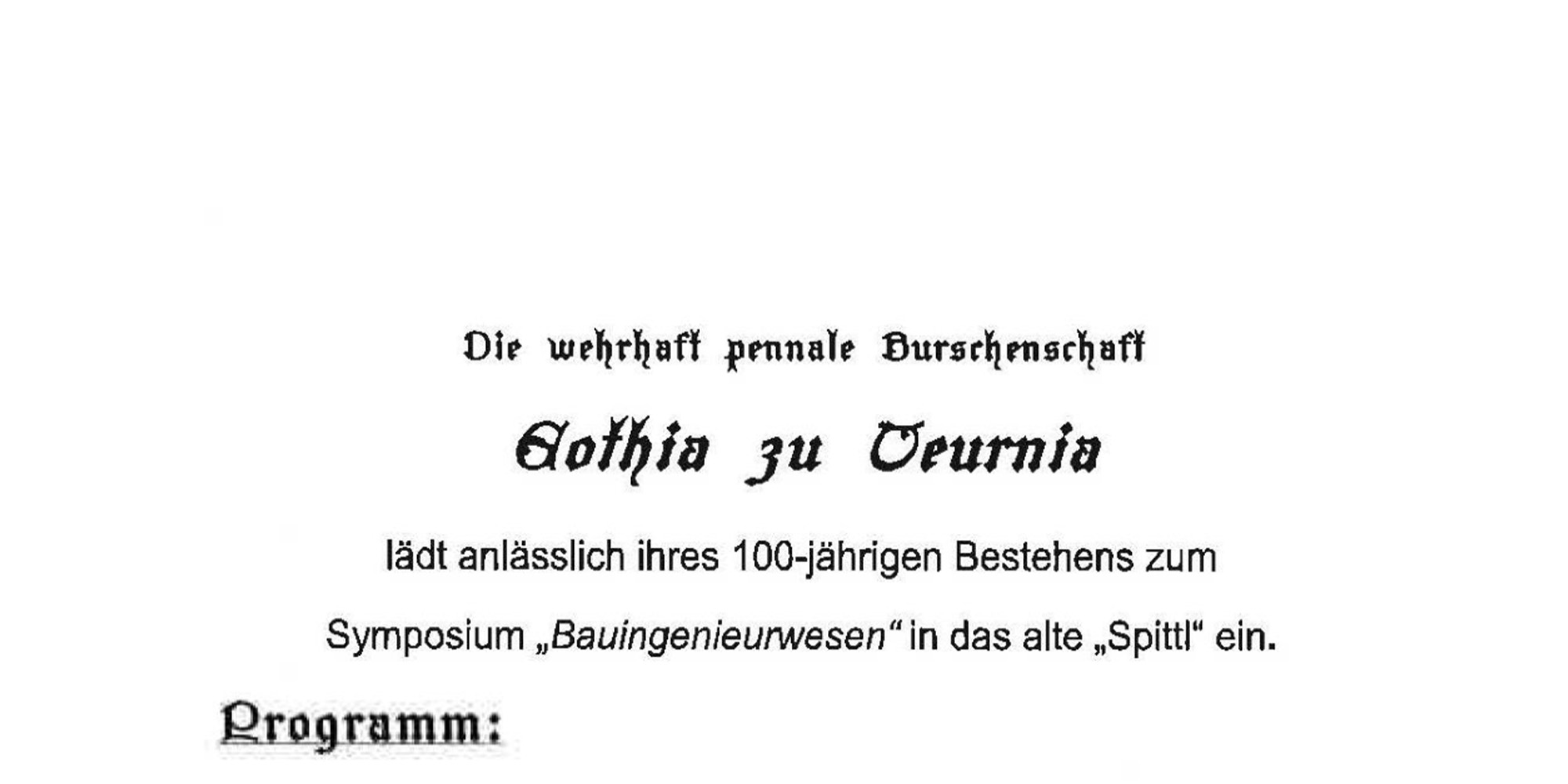 Einladung der Burschenschaft