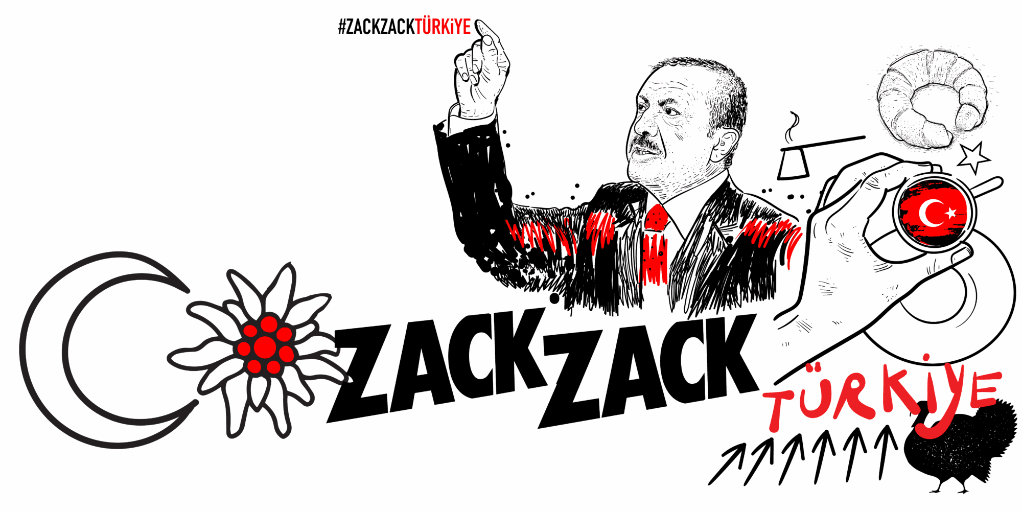 Ein illustriertes Bild von Erdogan