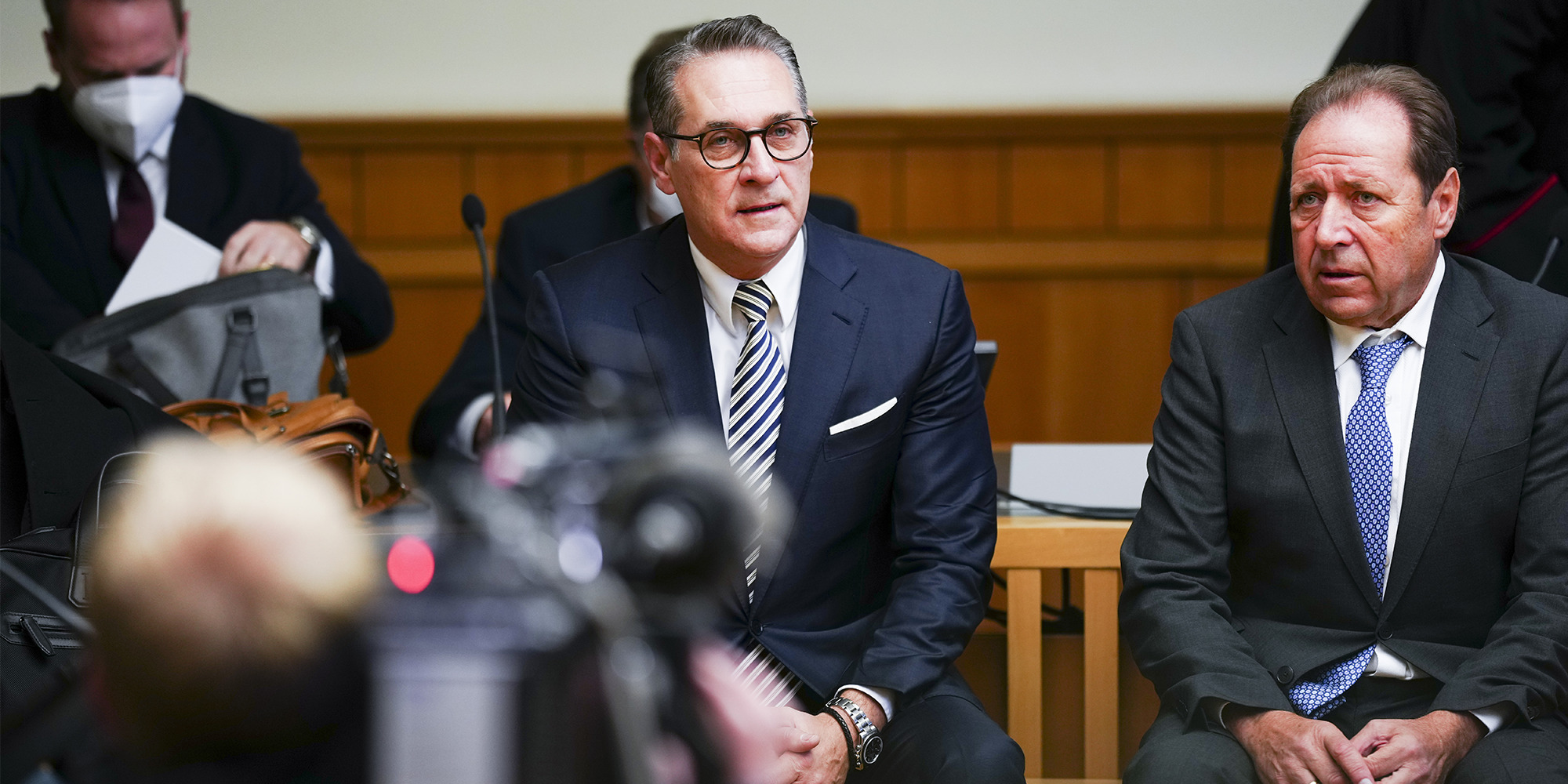 HC Strache und Walter Grubmüller bei der Neuauflage des Prikraf-Prozesses
