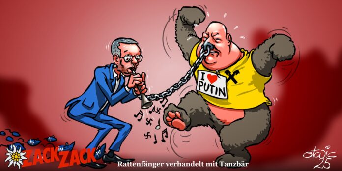 rattenfänger verhandelt mit tanzbär